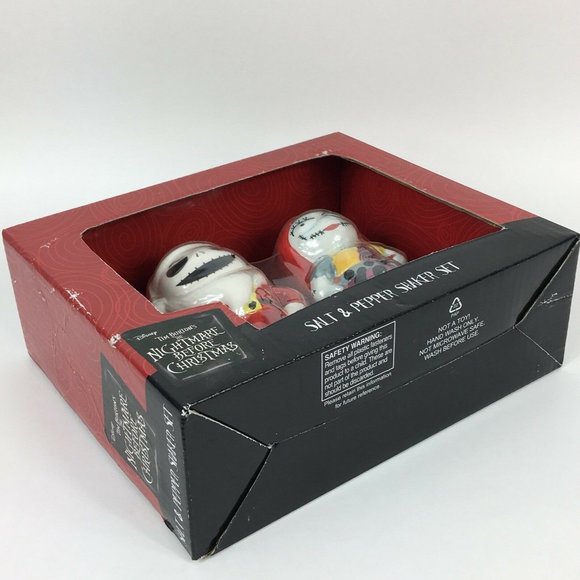 Disney The Nightmare Before Christmas Santa Jack Sally Salt Pepper Shakers New - Picture 12 of 12